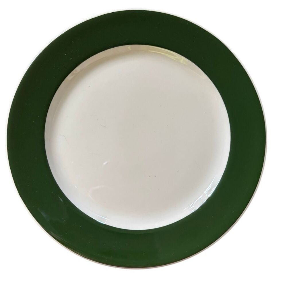 Vintage Jackson China Green Band Restaurant Ware Luncheon Plate, 9 3/8” PA”